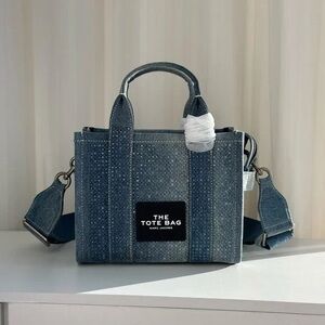 Marc Jacobs Light Blue Crystal Denim Tote Bag 2S4HTT010H03
